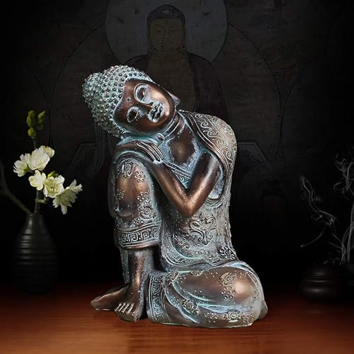 Miniatura 6 de Figura de estatua de Buda, decoración de meditación, estatua de Buda a prueba de óxido, meditación para jardín, patio, terraza o porche para