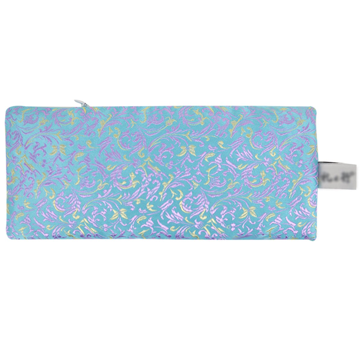 YAOSENEmbroidered Floral Silk Eye Pillow Hot Cold Lavender Flaxseed Eye Mask for Sleep Yoga Meditation