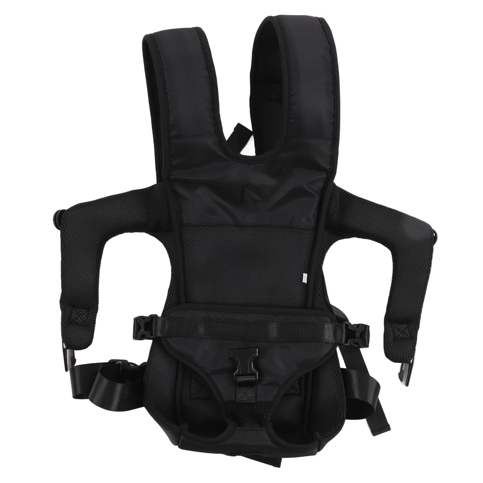 Mochila transportadora Delantera para Mascotas, Bolsa de Pecho para Perros de liberación rápida, cómoda, Transpirable, Manos Libres, Impermeable, Negra, para Viajes en Bicicleta