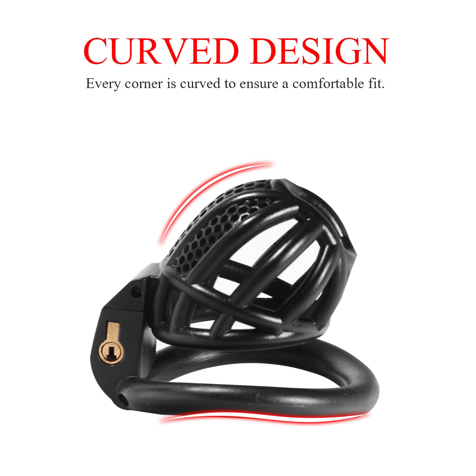BDSMJOY Piccola gabbia di castità per uomo, chastity cage gabbia per il cazzo SM bondage slave sex toys, uomo pene Cock cage (Nero)