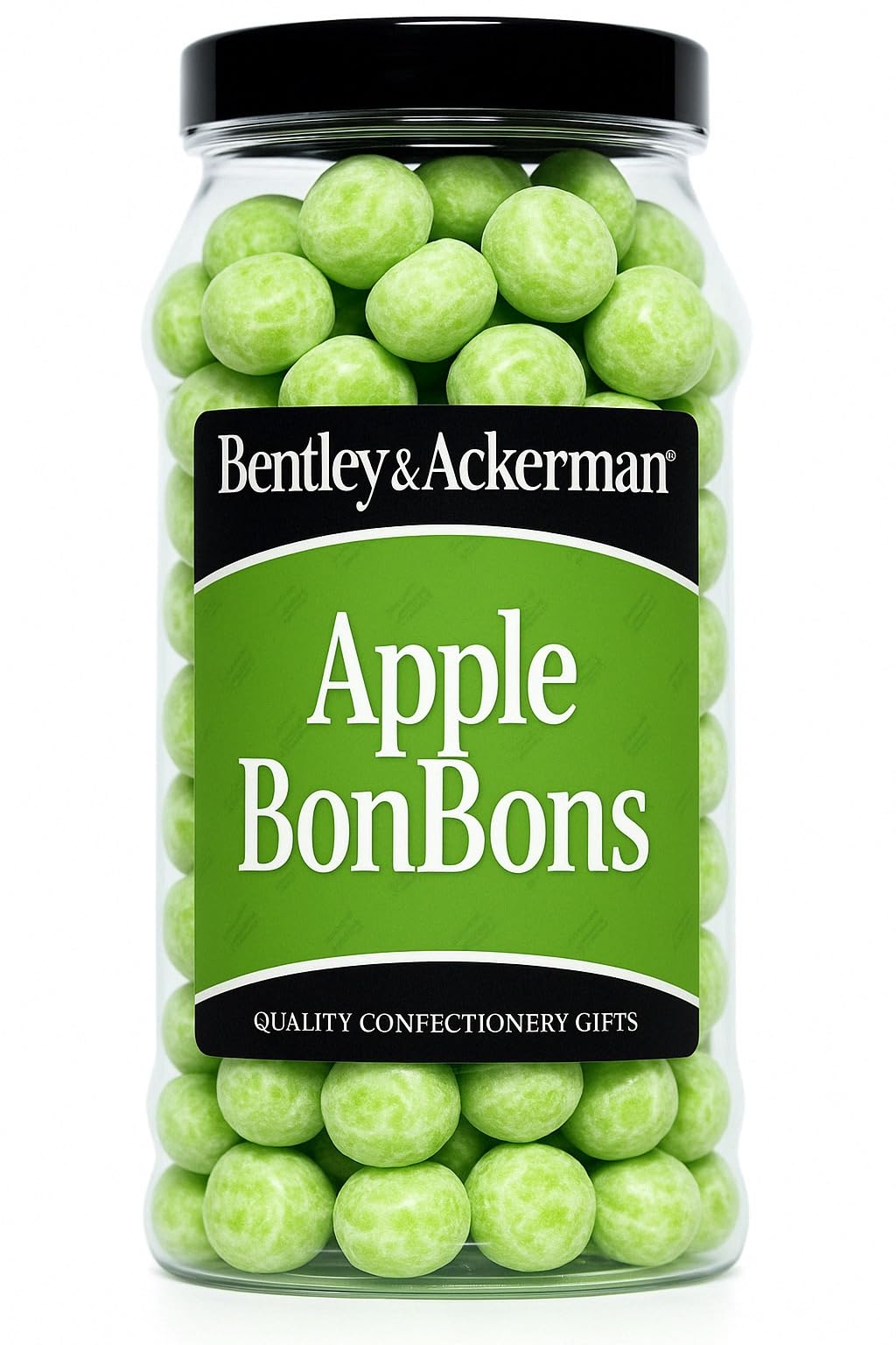 Apple Bonbons (605g) Original Apple-Flavoured Bonbons in a Gift Jar By Bentley & Ackerman's Sweet Shop. Vegetarian