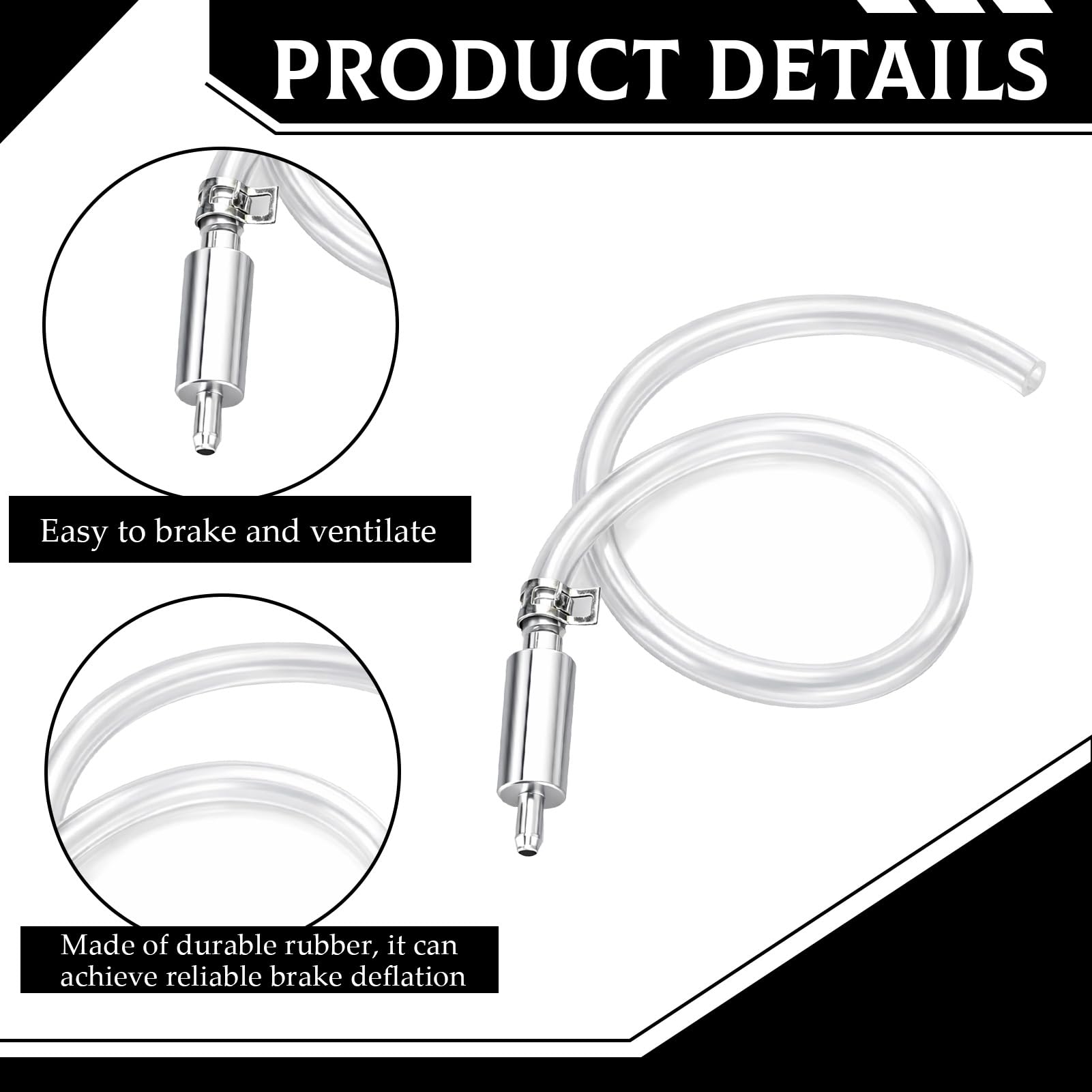 2 Sätze Bremsenentlüftungsgerät & Bremsflüssigkeitswechselgerät, Universelles Werkzeugkit Mit Rückschlagventil, Schläuchen & Klemmen, Schnell Bremsflüssigkeit Wechseln Für Auto & Motorrad - 4