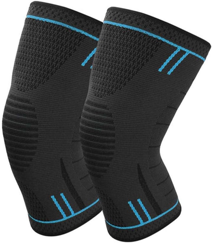 1 Pair Non Slip Silicone Sports Knee Pads Support for Running,Cycling,Basketball,Arthritis&Injury Recovery Kneepad