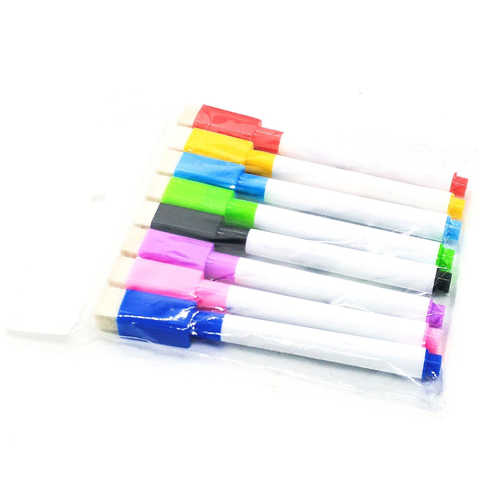 matumou 8Pcs Magnetic Erasable Office School Whiteboard Drawing Markers Stationery