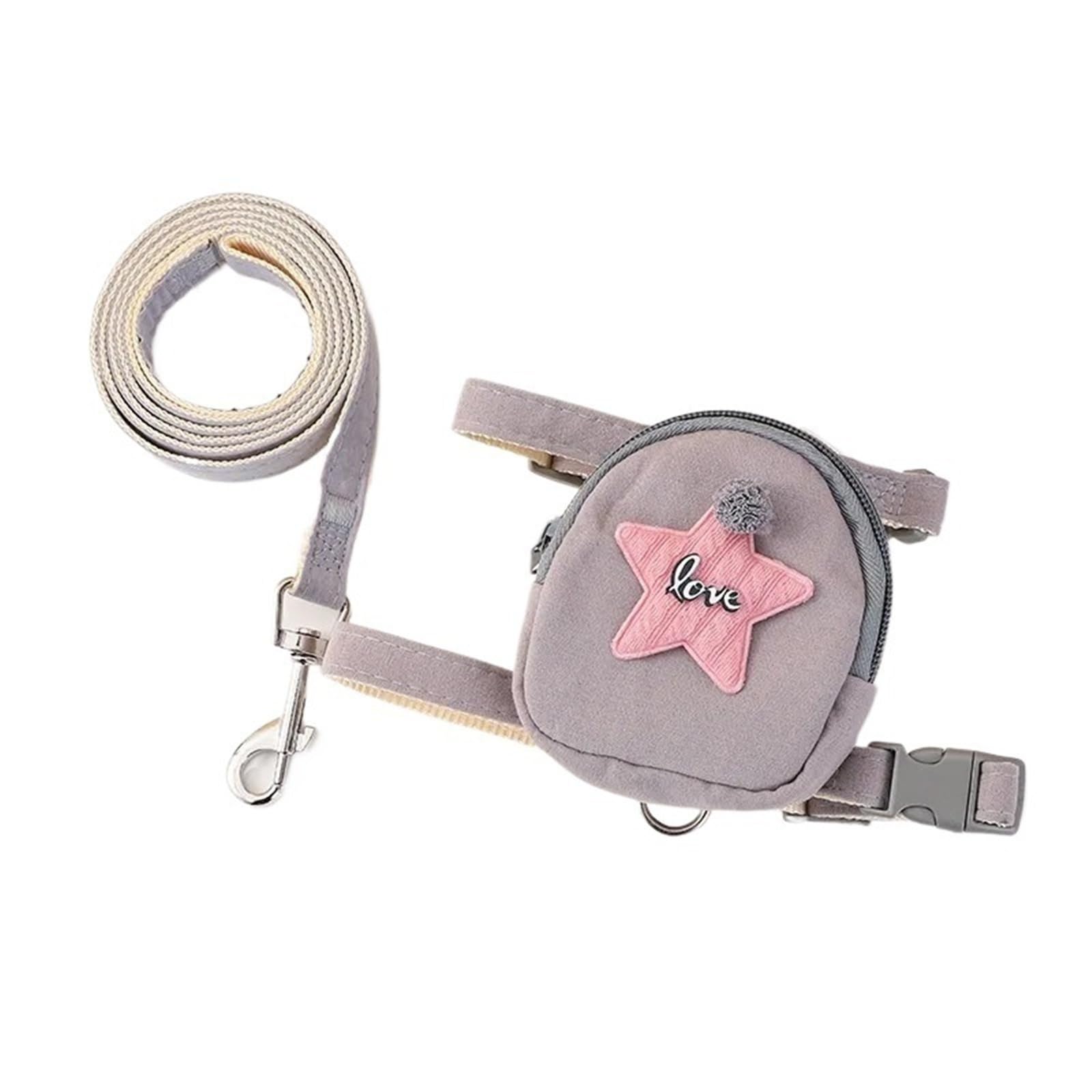 Sac à dos pour animaux avec sangle de poitrine réglable et laisse