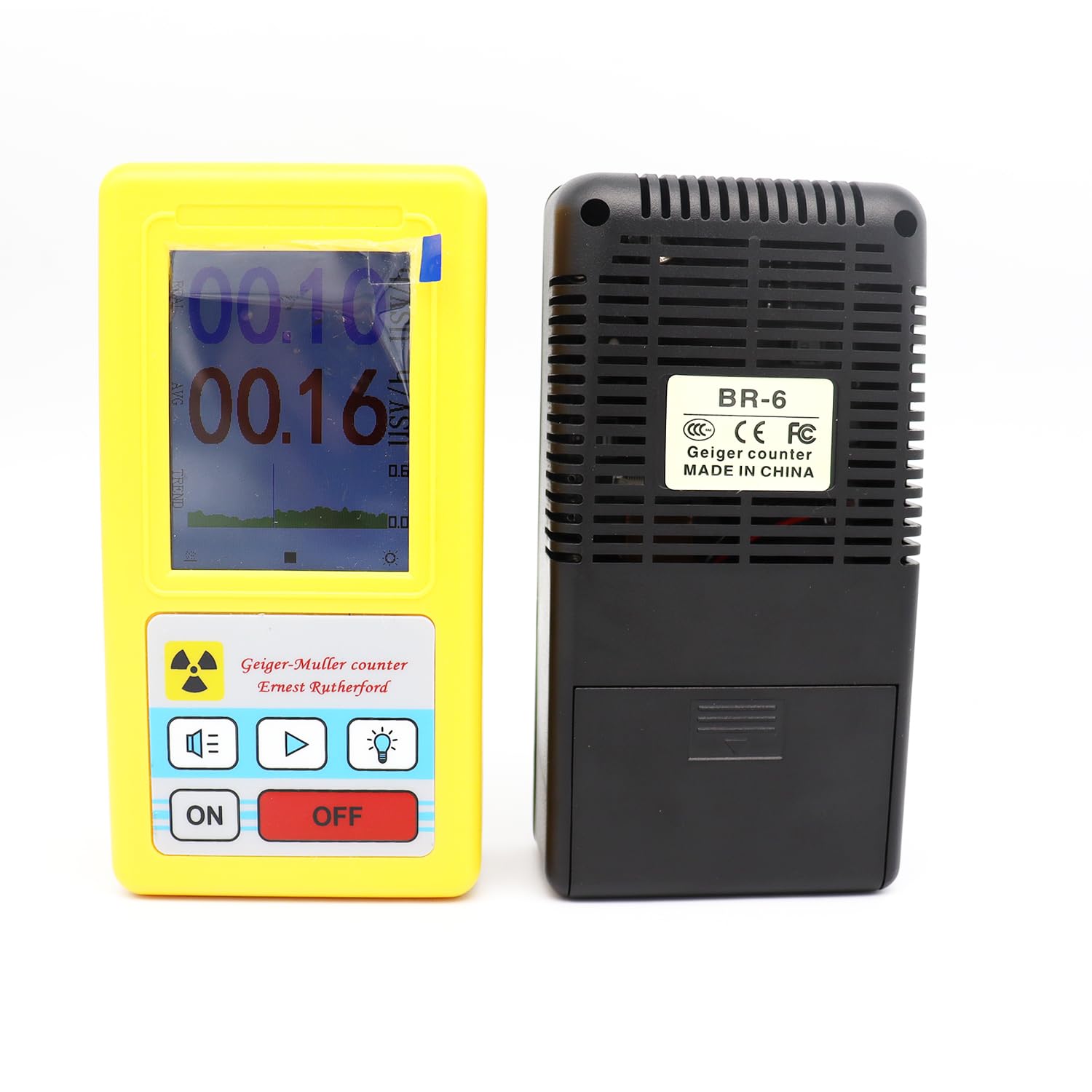 BR-6 Detector de radiación Nuclear portátil, contador Geiger, probador de rayos X, dosímetro personal, detectores de mármol Probador de monitor radiactivo(3)