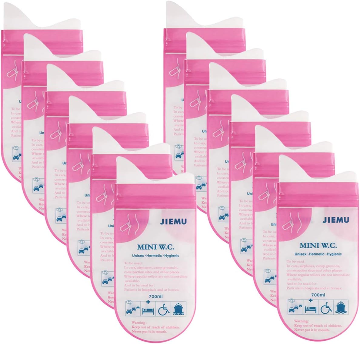 MeiMeiDa 12 PCS/Set Portable Disposable Urine Bags, Pee Bags Emergency Car Toilet for Camping Travel Traffic Jam Inpatients Men Women Children Brief Relief Sickness Vomit