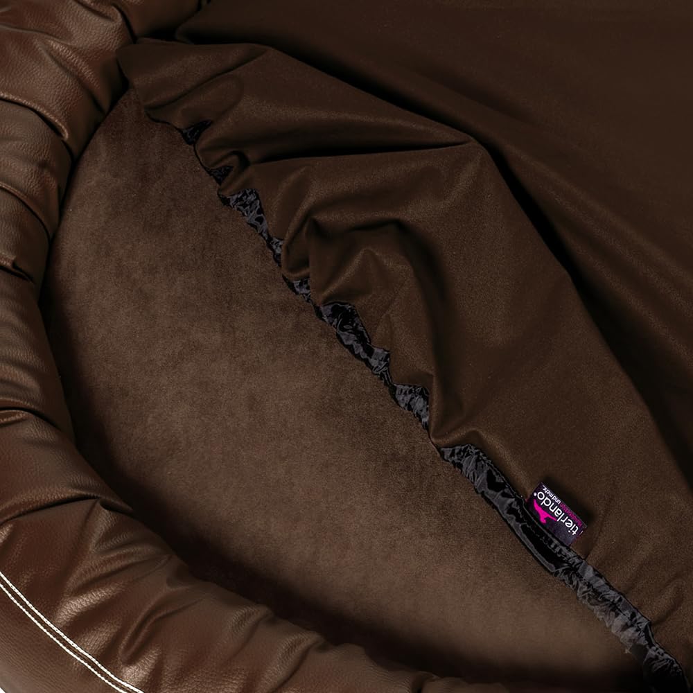 tierlando® Quick-Cover Oscar Basic Matratzenschoner für Hundebett und Hundematratze aus Polyester – rechteckiger, waschbarer Spannbettlakenbezug Größe: 100x80cm | Farbe: 01 Braun
