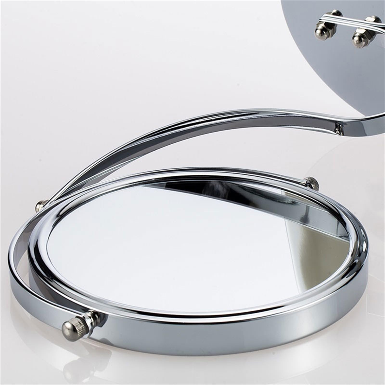 Specchio da Trucco Comò Grande specchio for il trucco Specchio rotondo bifacciale alla moda Specchio girevole da tavolo creativo Specchio Cosmetico (Size : Plane Mirror+Magnifying Mirror)