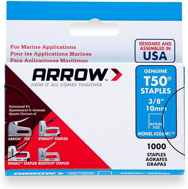 Staples T50 Box 1000 - Monel 3/8 in