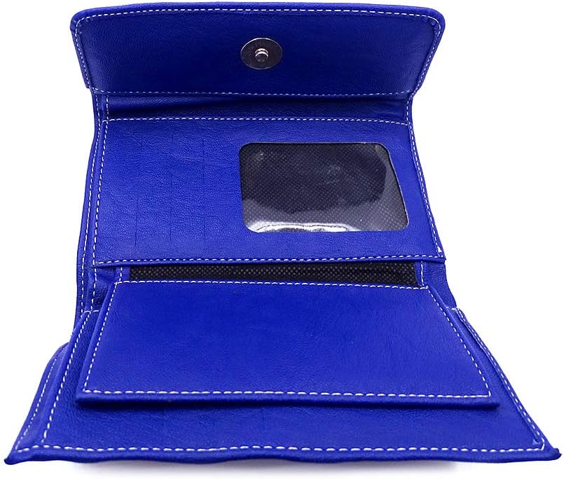 Mia Jewel Shop Multicolored Tribal Striped Print Leather Trifold Wallet ID Window Card Slots - Womens Fashion Handmade Bags Boho Travel Accessories (Blue) - Image 2