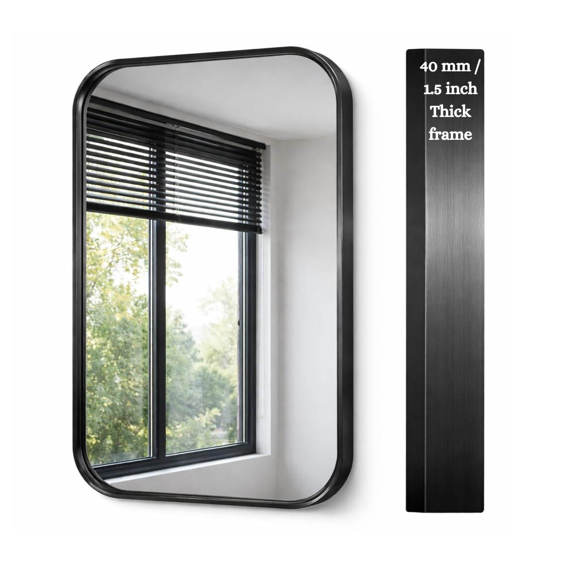 Metal Frame Mirror - 12x18 Inch Wall Mirror -3