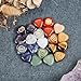 GEHECRST Chakra Crystals Heart Stones Set 7 Chakra Healing Energy Crystals Gemstones Polished Pocket Palm Stone for Stress Relief Reiki Chakra Balancing Meditation Decoration Crystal Gifts