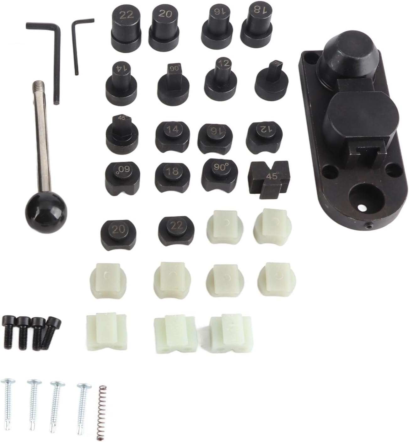 Eoweiot Herramienta dobladora de anillos para la fabricación de joyas, doblado de acero de alta dureza con molde de nailon, 45-50 HRC, para pendientes y bricolaje.