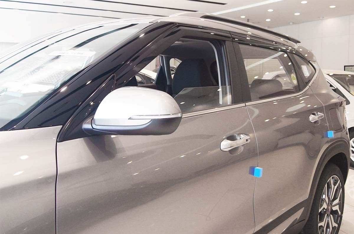 Side Rain Guards Wind Deflectors 6p for 2021 2022 2023 KIA Seltos