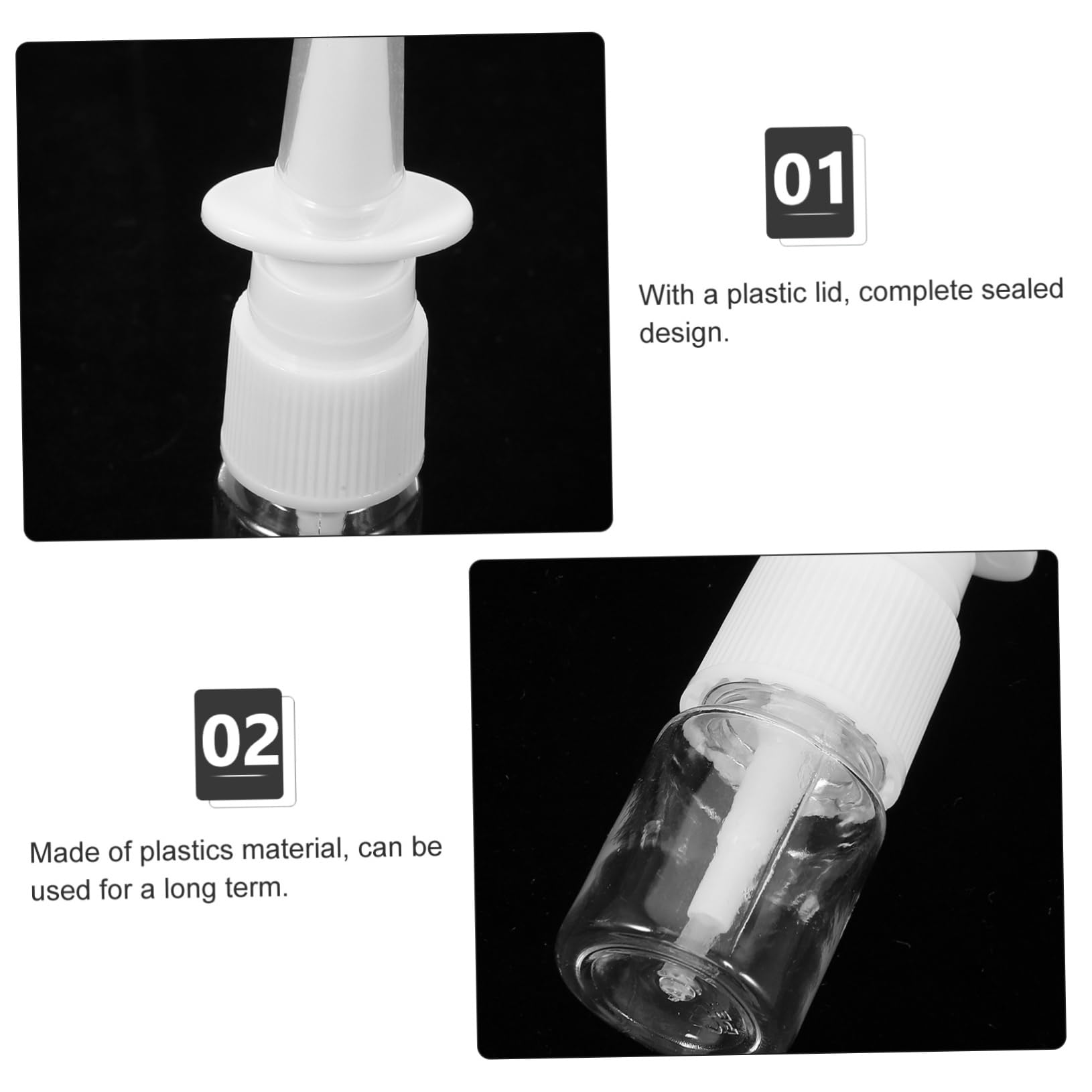 10 Sätze Nasensprayflasche Dicke Pet Sprühflasche Transparent Tragbar Für Reisen Und Outdoor Aktivitäten Aus Langlebigem Kunststoff Auslaufsicher Und Kompakt 20 Stück * 10