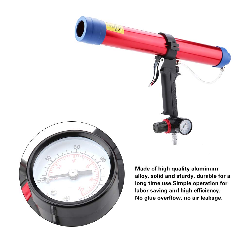 Pistola Silicone Pneumatica per Sigillante Cartucce 300ml-600ml Senza Troppopieno per Edilizia