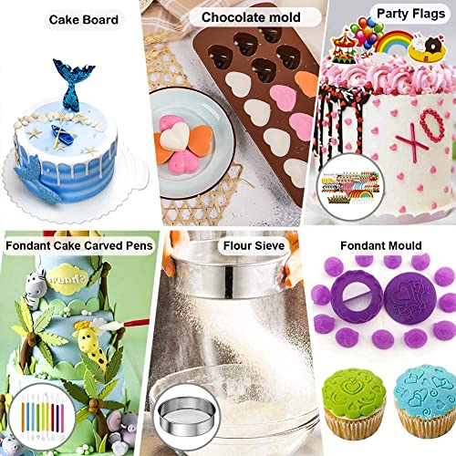 image for Gawren-H&E Cake Decorating Kit, 678pcs Cake Decorating Supplies Kit wi