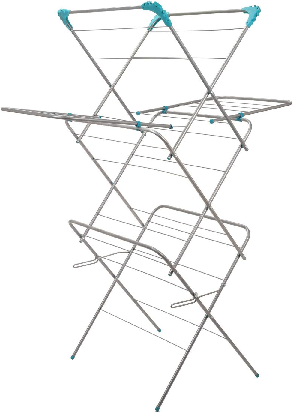 Guaranteed4Less Clothes Airer 3 Tier With Wings Laundry Dryer Concertina Indoor Outdoor Patio