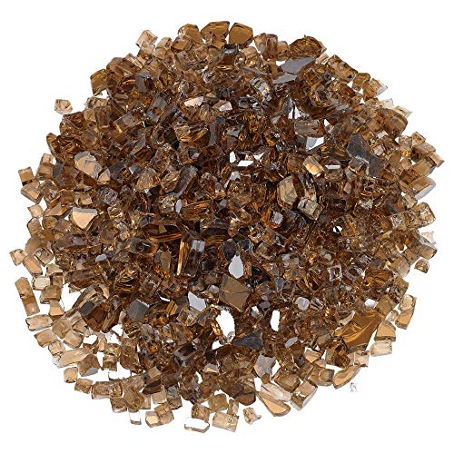 Copper Blazing Glass Reflective Fire Glass – Transform the Look of Your Indoor or Outdoor Fireplace, Fire Pit and More With Sparkling Color – Easy To Use, Energy Efficient, Eco-Friendly, 1/4”, 10 lbs.