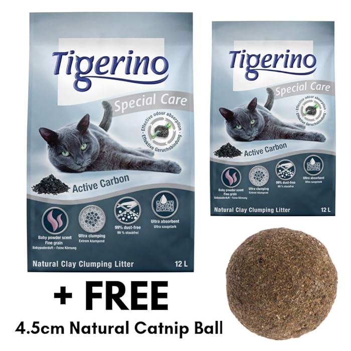 Buy Tigerino Special Care Active Carbon Clumping Clay Cat Litter 24L
