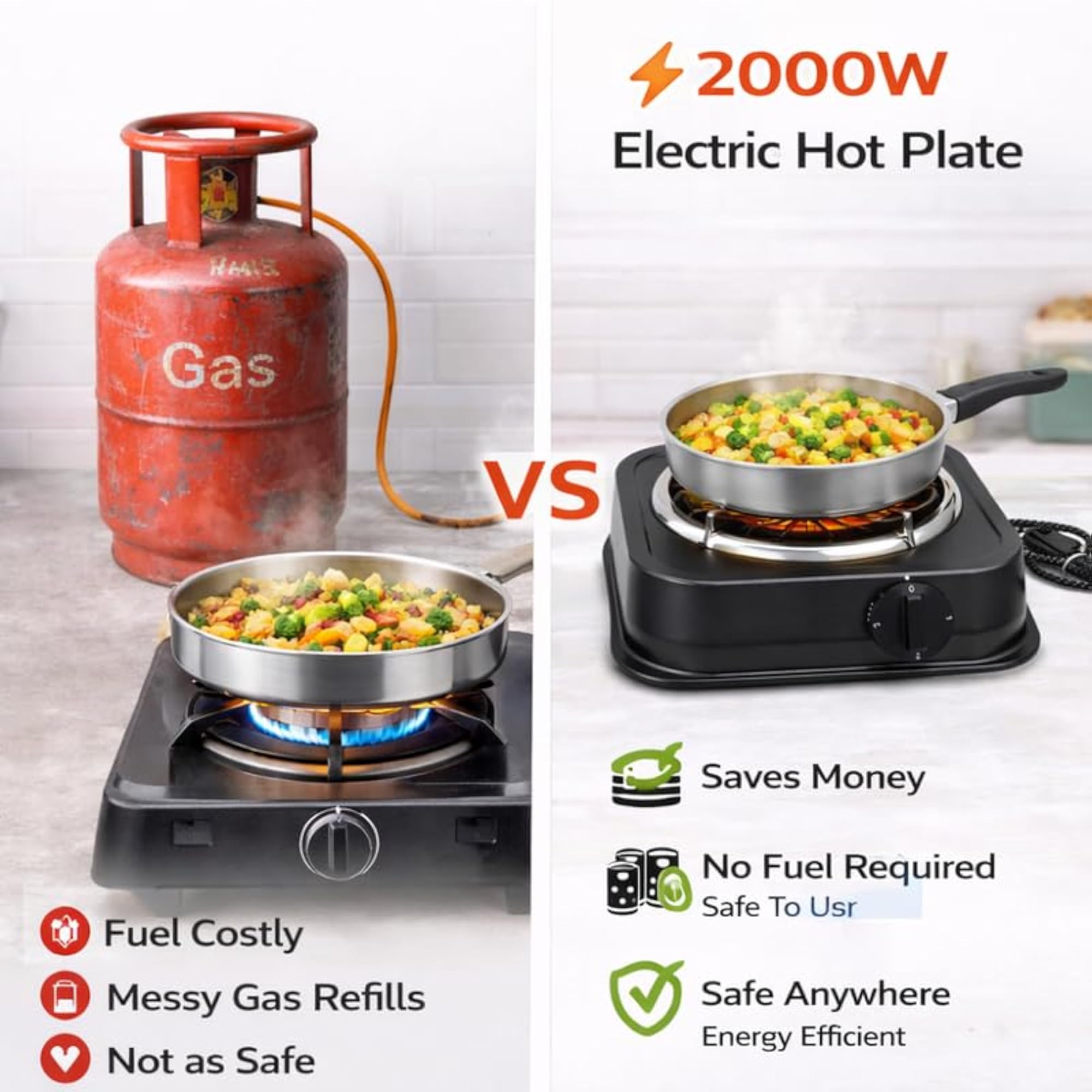 2000W Electric Stove, Portable Cooking Solution