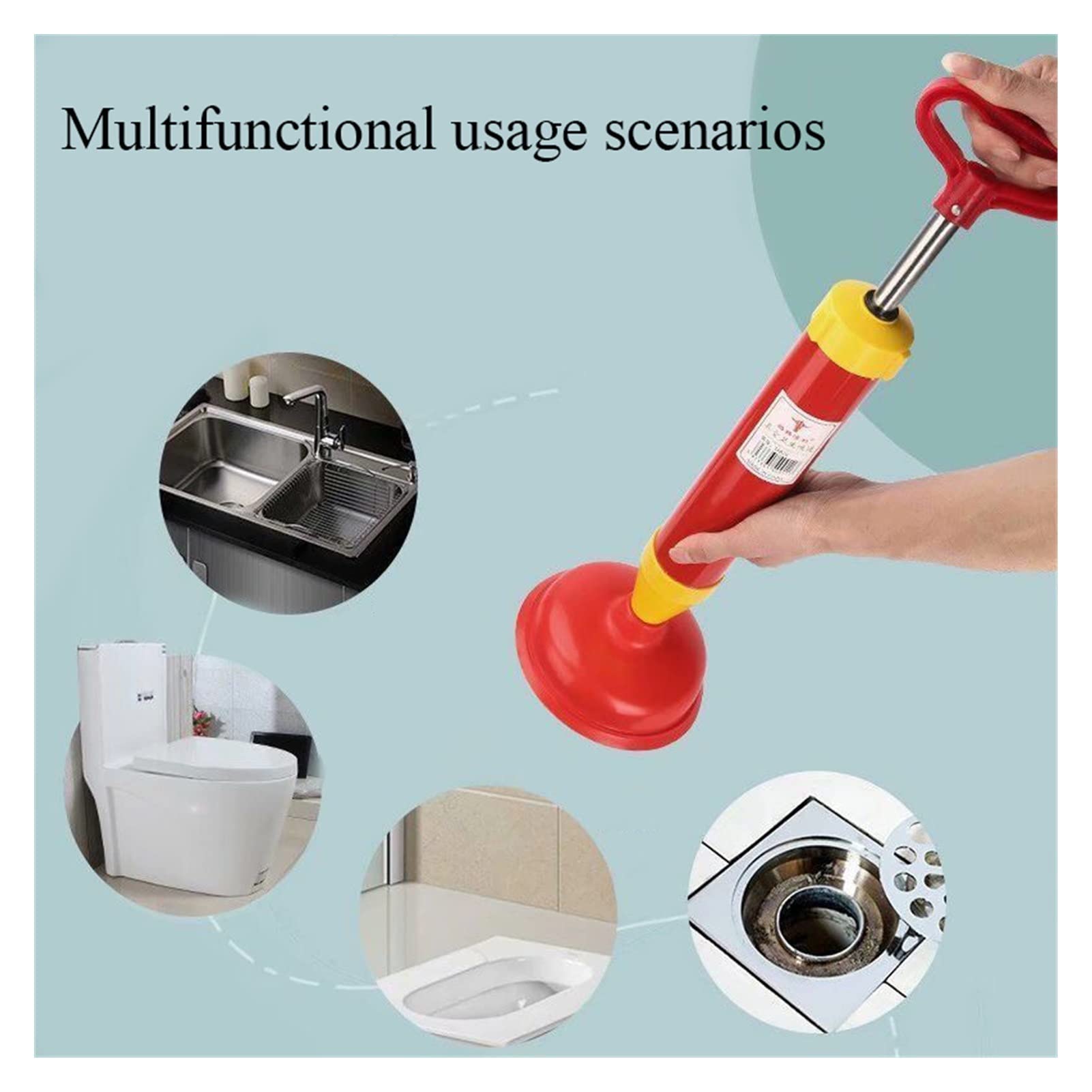 Accesorios de baño Tubo de Inodoro de vacío émbolo de Silicona súper Ventosa Tubo Dragado no obstante Draga de alcantarillado
