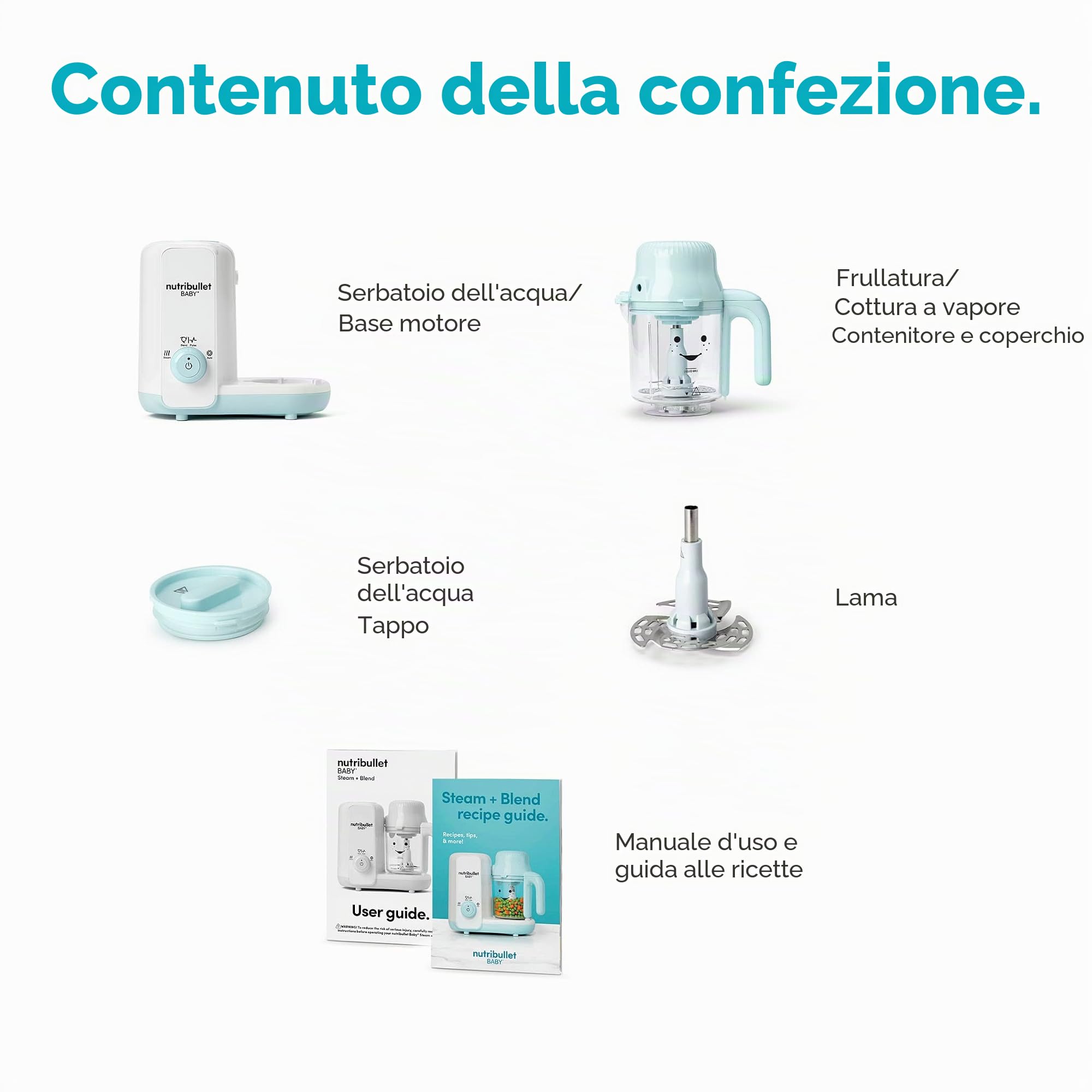 nutribullet Baby Steam + Blend, bianco/blu