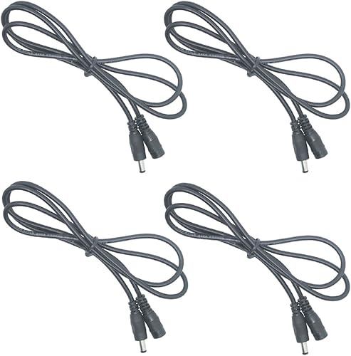 Litever Cable de extensión de 20 AWG de 3.3 pies, extra para luces Litever LL-008 para debajo del gabinete. Enchufes de CC de 0.217 in x 0.083 in,