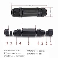 Vista 4 de 5 unids M22Z blindado RJ45 impermeable Cat5/5e/6 8P8C conector IP67 Ethernet LAN cable conector doble cabeza al aire libre LAN acoplador adaptador