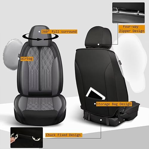 Miniatura 2 de 2 fundas de asiento delantero de automóvil para Toyota Camry 2012-2023 2024, fundas de asiento de piel sintética, transpirables, impermeables,