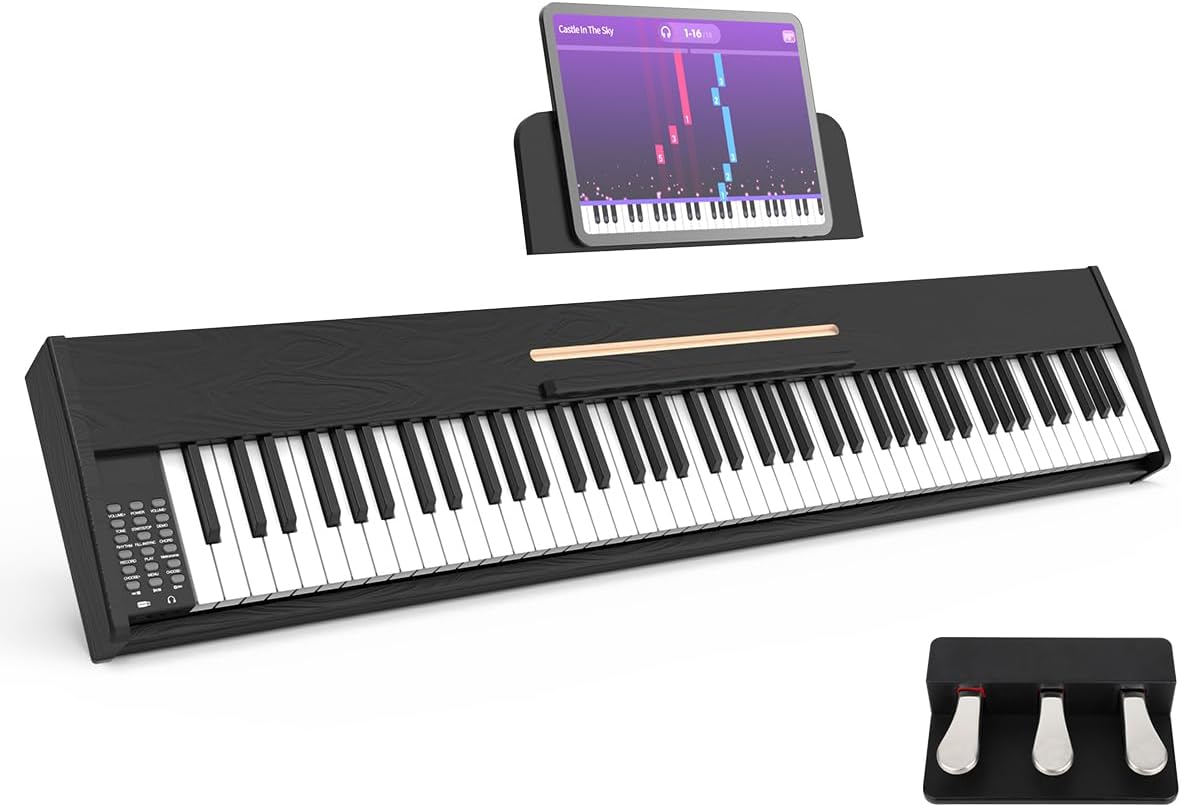 Bfgxuoo 88 Key Digital Piano Keyboard,88 Key Full Size Weighted Hammer Action