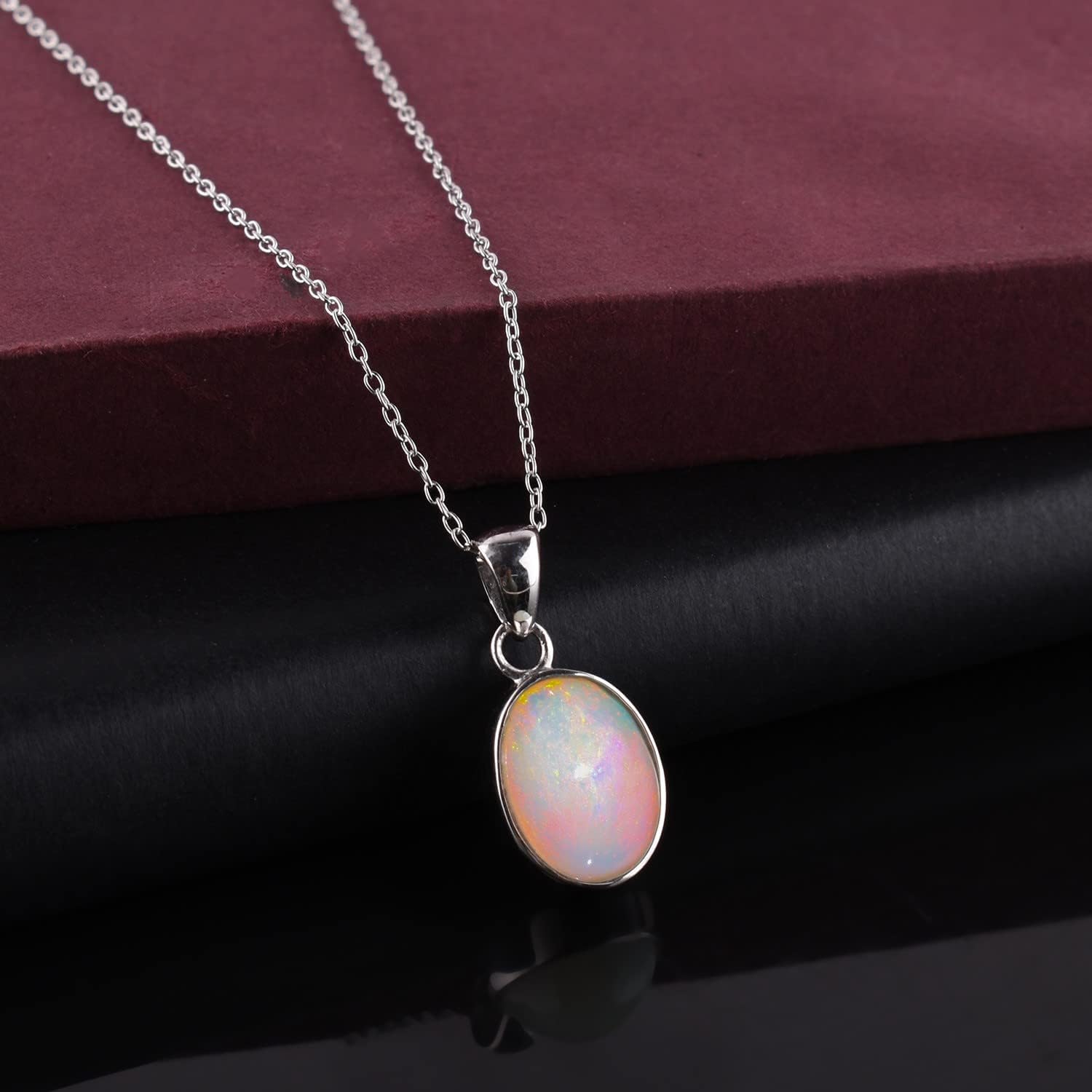 OdrillionGems Natural Gemstones Pendant Necklace, 925 Sterling Silver Jewelry, Healing Crystals, Birthday, Handmade, Minimalist, Wedding, Gift for Women