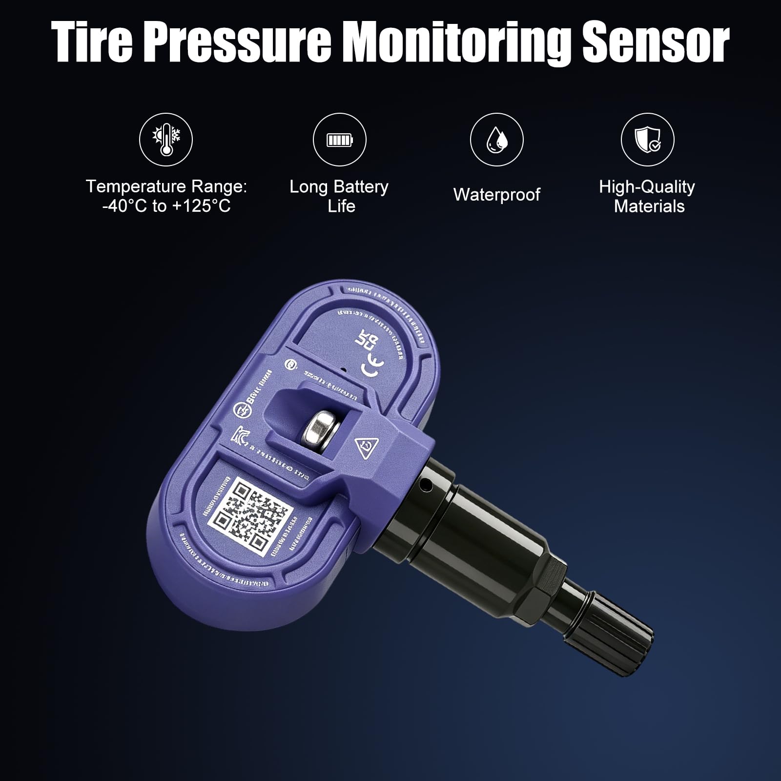 Juego de 4 unidades Tesla Bluetooth Sensor Presión de Neumáticos TPMS | Sensor de repuesto OEM para Tesla Model 3/Y a Partir de 2020, así como Model S/S Plaid y Model X/X Plaid a Partir de 2021