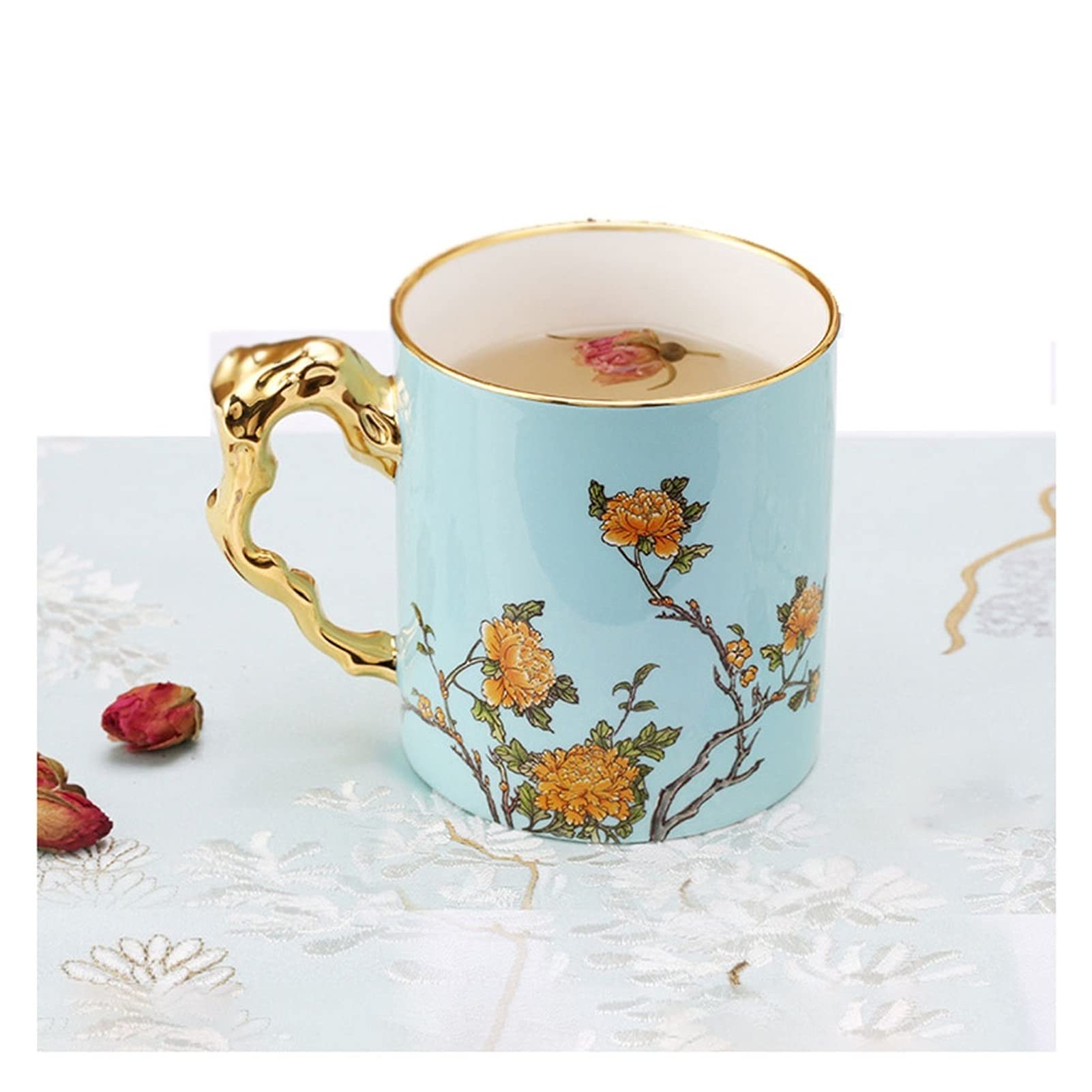 Kubek do kawy, filiżanka do herbaty kubek do kawy, ceramiczny kubek do kawy w stylu chińskim, duży kubek do herbaty do biura i domowego kubka do kawy