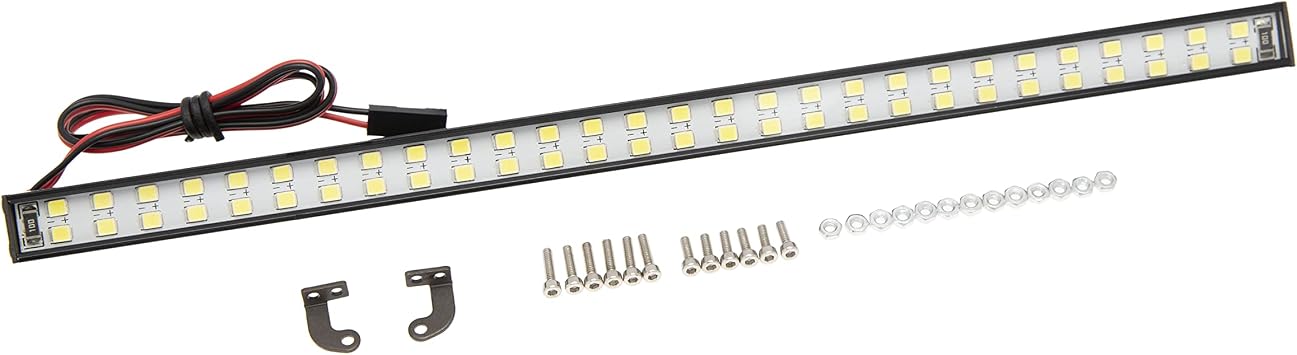 DKKY LED Roof Light Bar for Axial SCX6 1/6 RC Crawler Upgrades Parts, 56 Beads