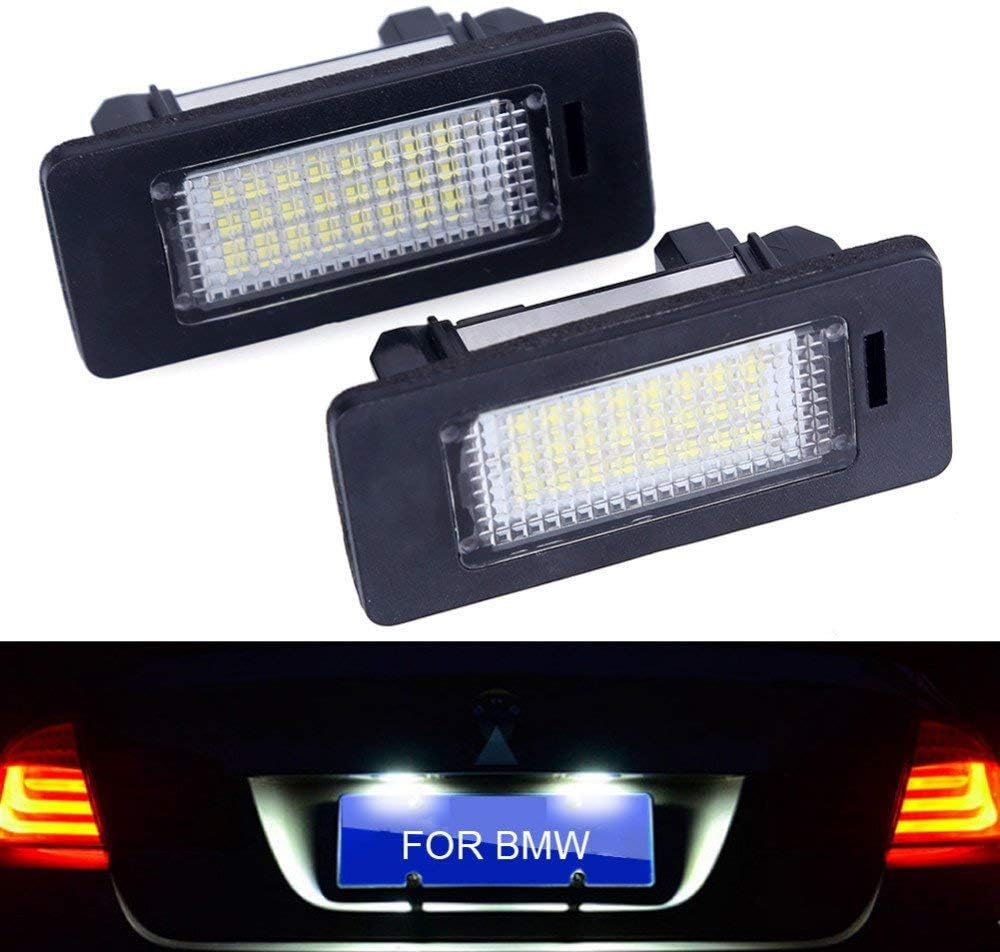 Error Free Car Led License Plate Tail Lights Assmebly Replacement Lights -12v White 6000K (2Pcs)