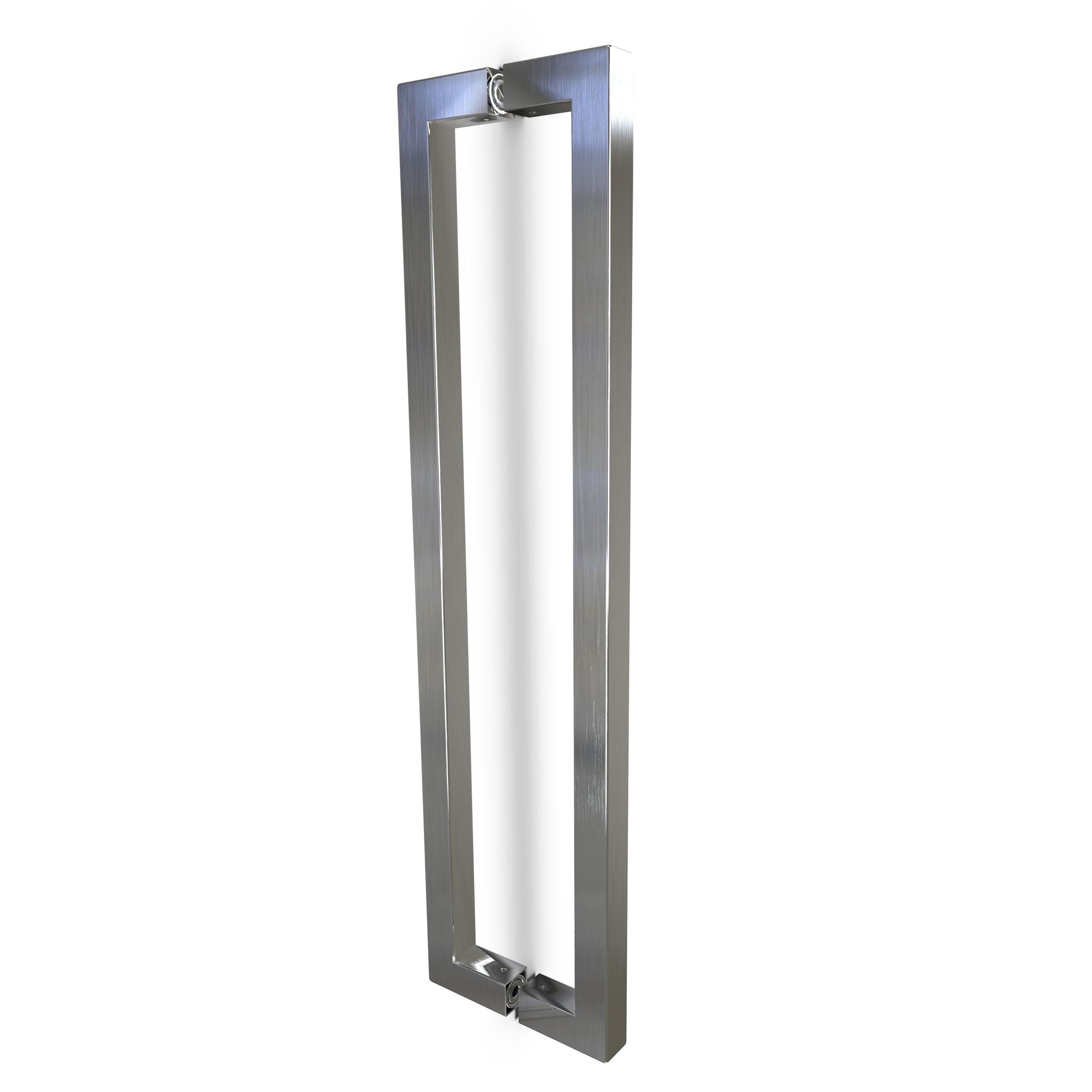 Poignée de porte d'entrée carrée Art.525 en acier inoxydable brossé 50cm