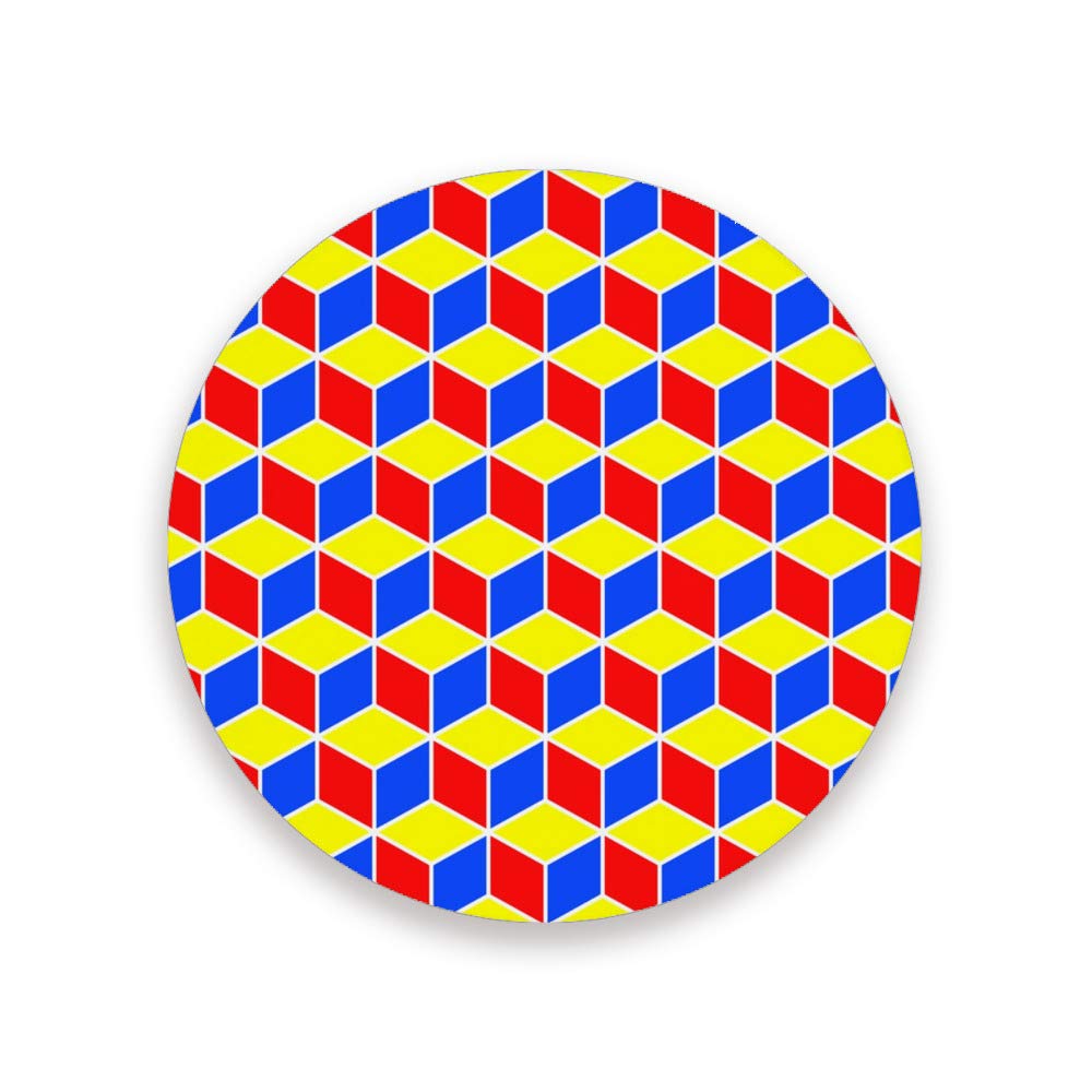 Dessous de verre cubes bleu rouge jaune pour sublimer votre décoration de table