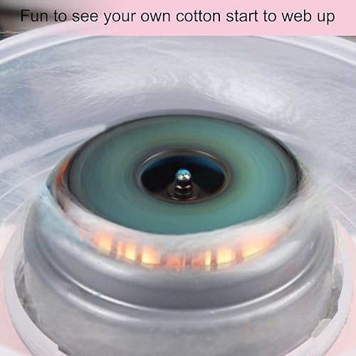 Miniatura 5 de Máquina de algodón de azúcar  Máquina de algodón de azúcar con cuenco de prevención de salpicaduras para uso doméstico  Viene con cuchara de azúcar