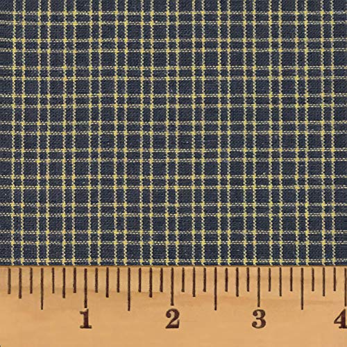 Heritage Navy Blue 1 Plaid Cotton Homespun Fabric by JCS - Sold by The Yard