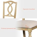 WAMPAT 7-Piece Dining Table Set for 6, Farmhouse Dining Room Set Includes 70 Inch Dinner Table & 6 Cross-Back Dining Chairs, Solid Wood Dining Set for Kitchen, Oak