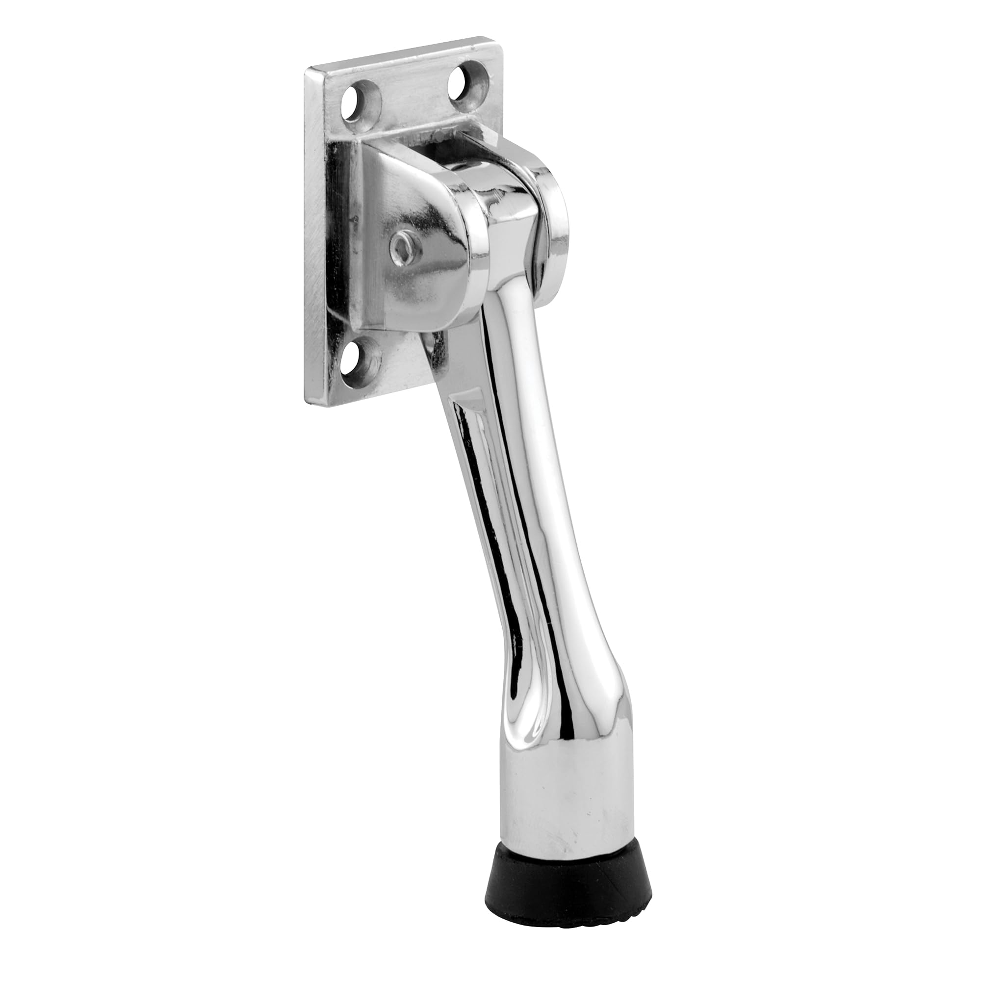 Soporte de puerta contra impactos Sentry 658-1008 de goma y cromo