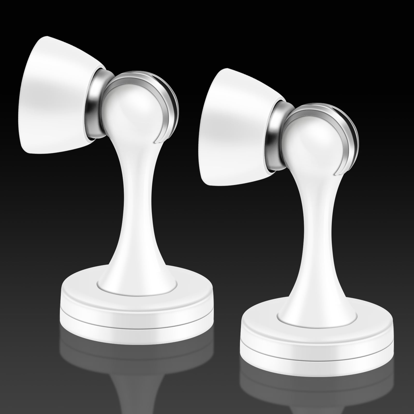Butée de porte magnétique blanc 2p idéale pour aérer le salon et la chambre