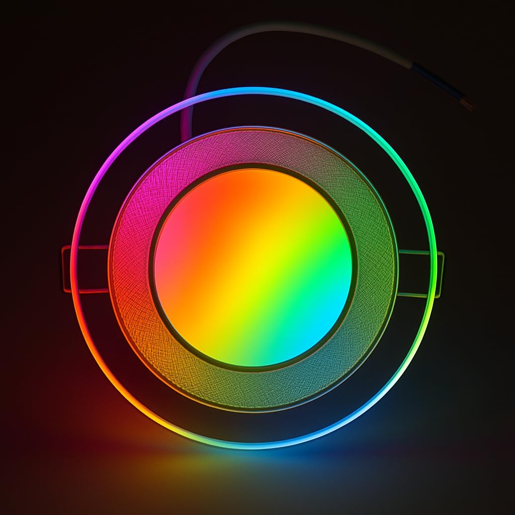 Crystal Concealed LED Ceiling Light – Ultra-Slim RGB Panel Light with Dimmable Color Modes – Energy Efficient Decorative Downlight for Home, Office, and Modern Interiors Multicolor and-image-43