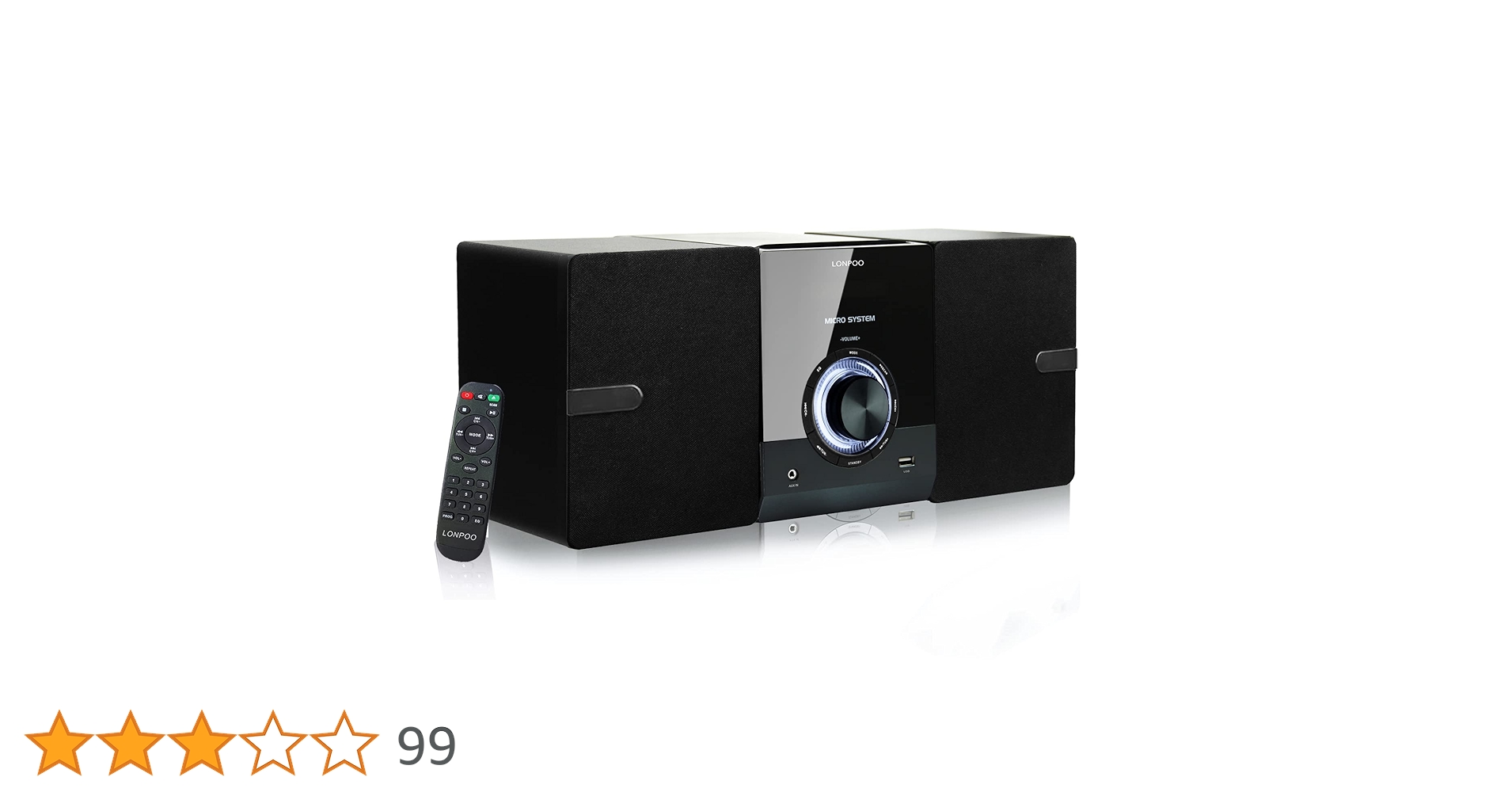 Amazon | LONPOO CDプレーヤー 30W CDステレオシステム