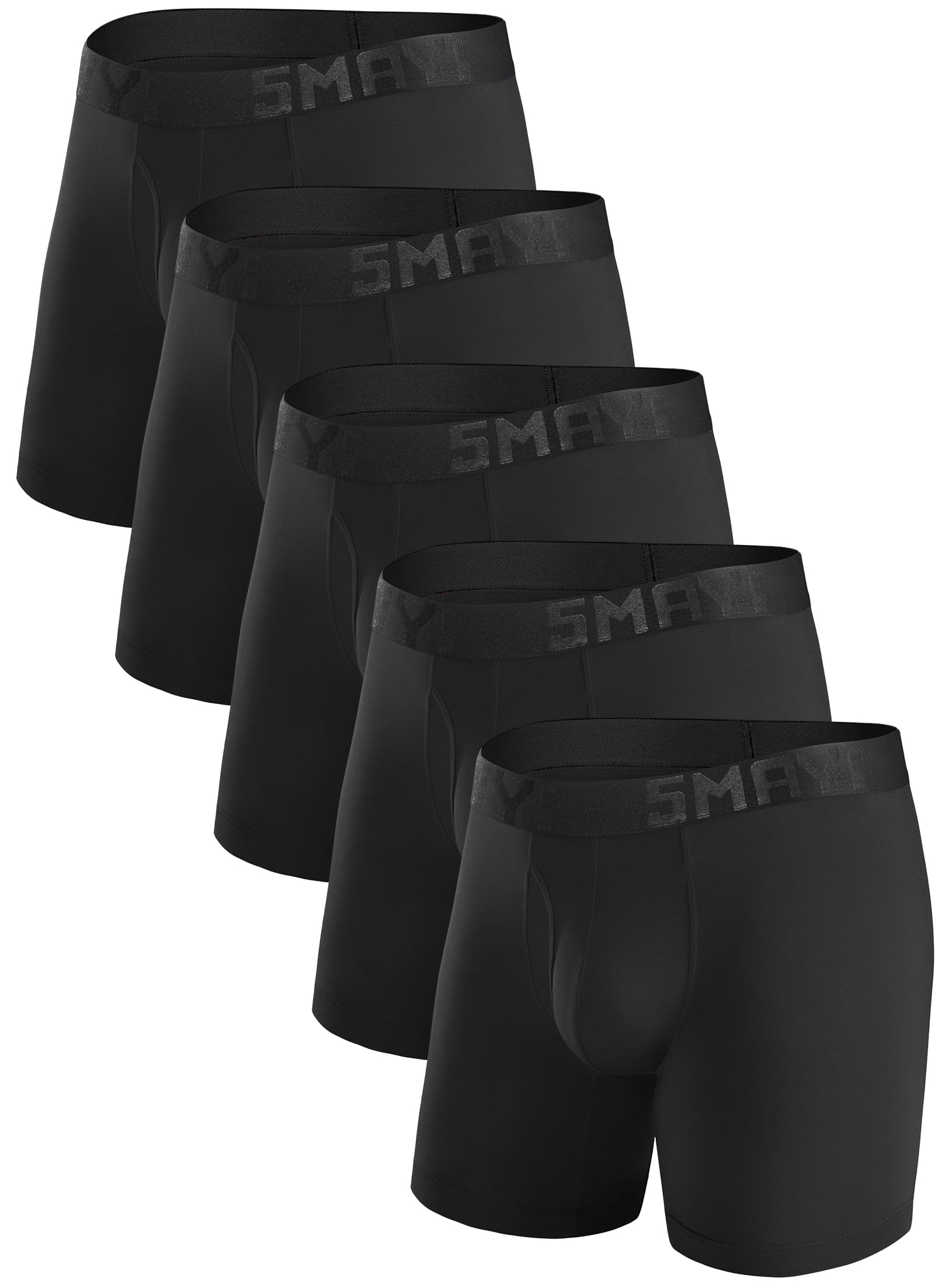 Men's Boxer Briefs Fly Front with Pouch Athletic Mens Underwear Performance Boxer Briefs for Men Pack