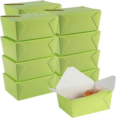 Miniatura 58 de Restaurantware Bio Tek - Cajas para llevar de 45 onzas, 50 loncheras para llevar, con cierre de tabulación, resistentes al calor, desechables, Rojo