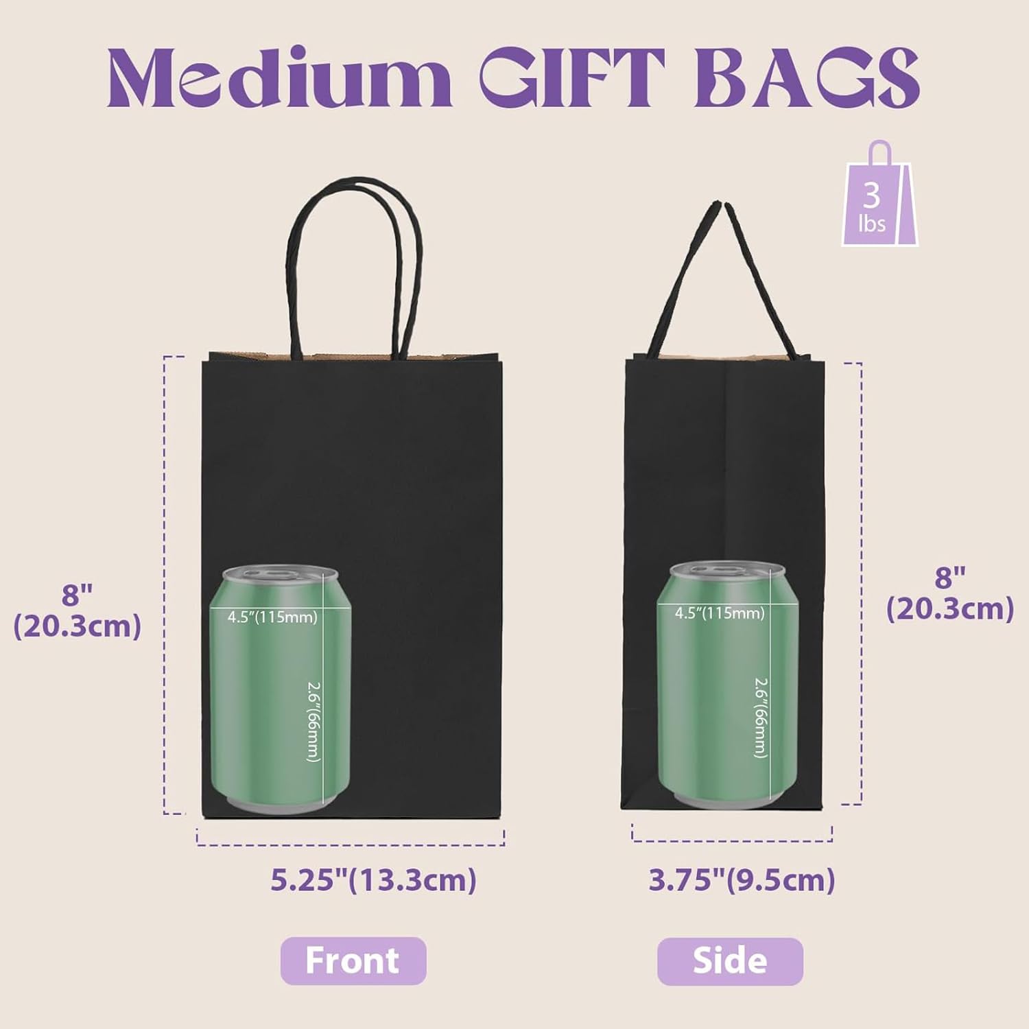 Switory 100pcs Black Gift Bags - Image 2