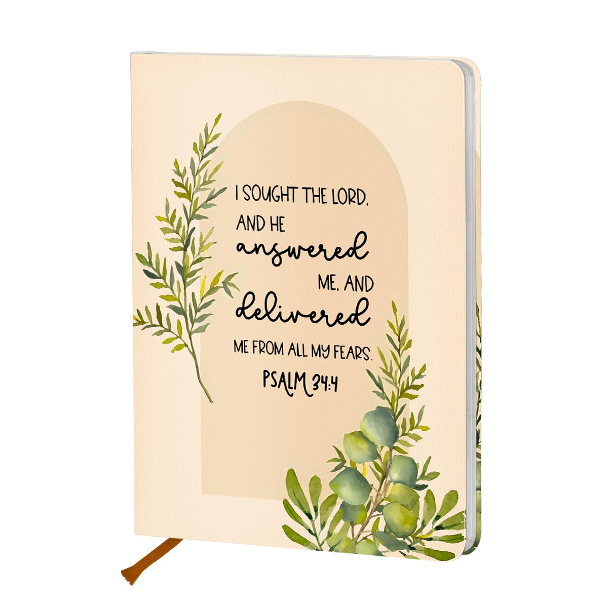 Carnet de notes ligné chrétien A5 en papier épais et couverture rigide